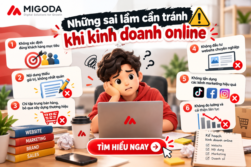 những sai lầm cần tránh khi kinh doanh onl