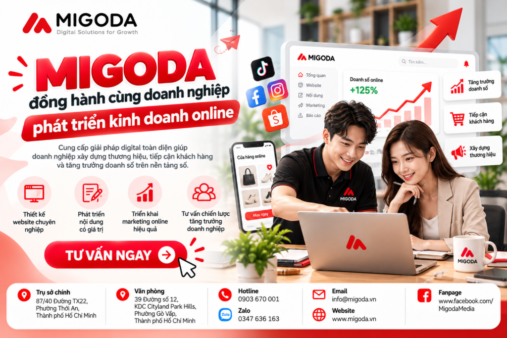 MIGODA đồng hành cùng doanh nghiệp phát triển kinh doanh online